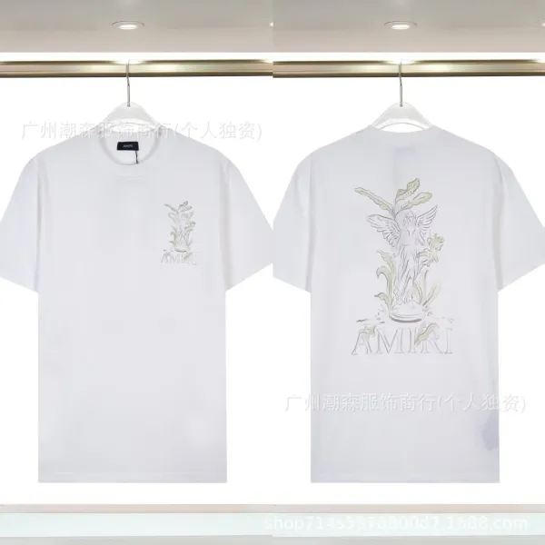 Amiri Angel Embroidered Graphic T-Shirt White - 1