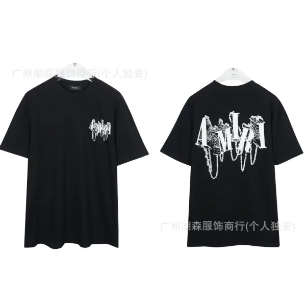 Amiri Chain Logo Oversized T-Shirt Black - 1