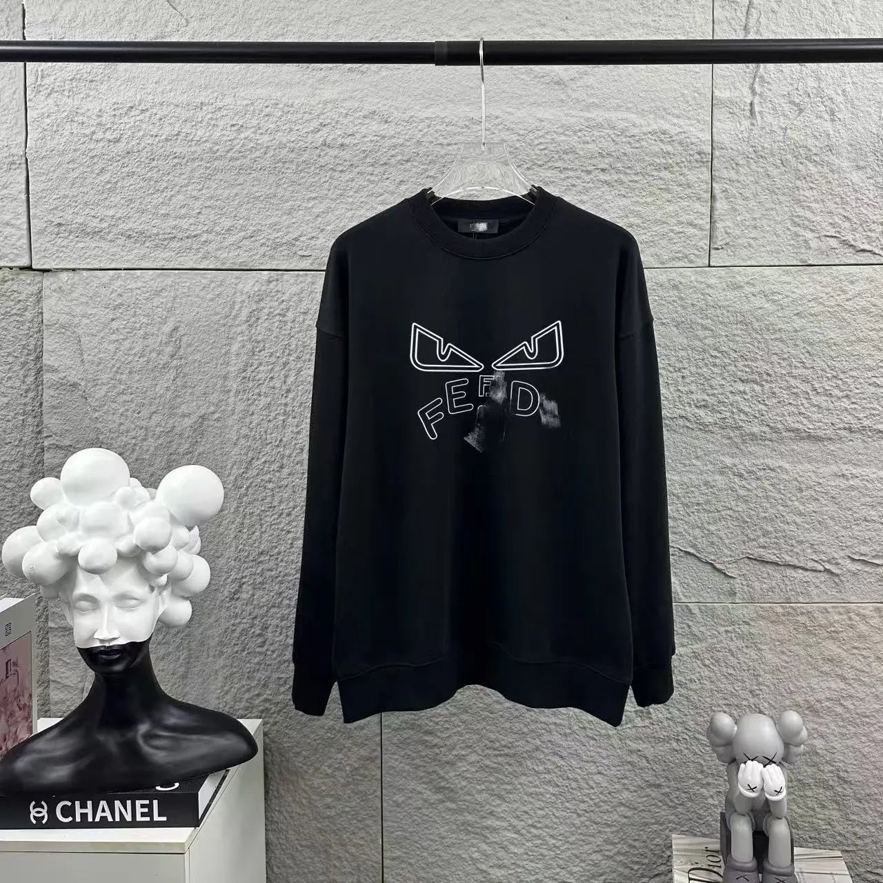 Fendi Teddy Bear Print Black Hoodie - 13