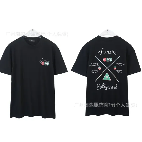 Amiri Pool Table Graphic Black T-Shirt - 1
