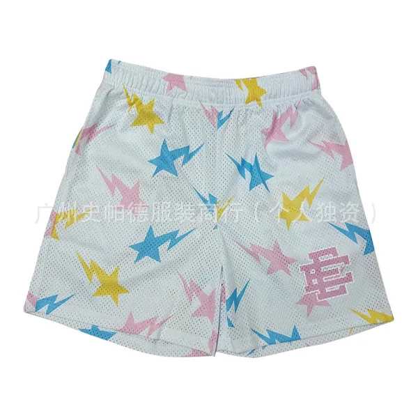 A Bathing Ape Star Print Mesh Shorts Multicolor - 1