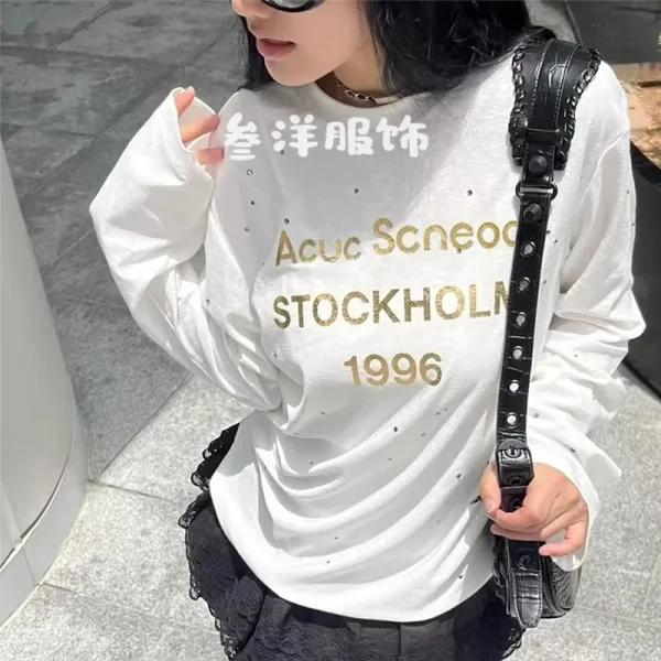 Acne Studios Stockholm 1996 Long Sleeve T-Shirt White - 20