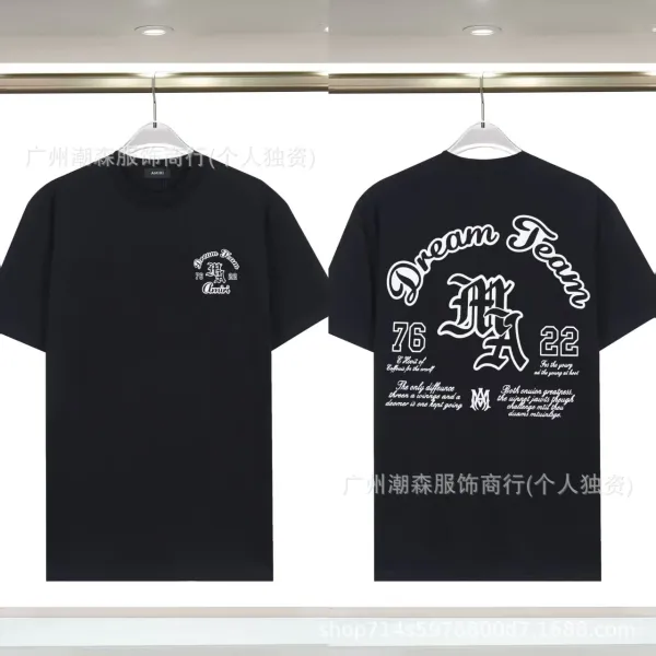 Amiri Dream Team 76 / 22 Graphic Print Black T-Shirt - 1