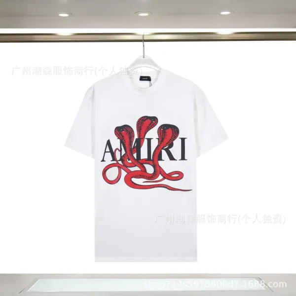 Amiri Snake Logo Graphic T-Shirt White - 1