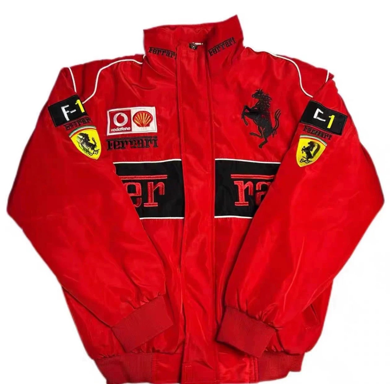 New Red Black Ferrari [Embroidered Padded Version]