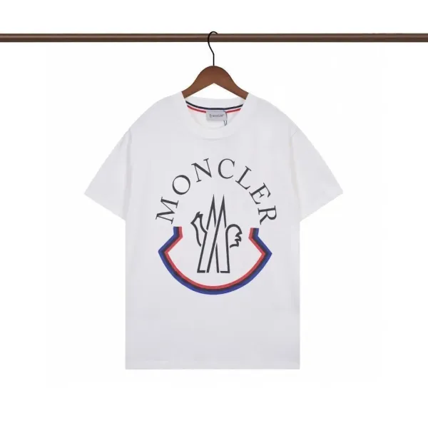 Moncler Logo Print White T-Shirt - 1