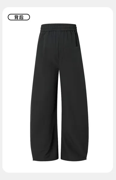 Design Wide-Leg Track Pants with Yellow Stitching Gray Sweatpants - 15