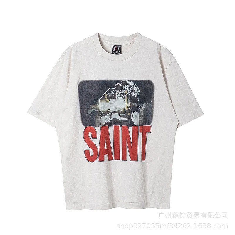 Design Saint Graphic Print Oversized T-Shirt Charcoal - 43