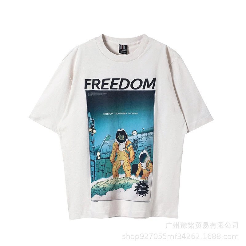 Design Saint Graphic Print Oversized T-Shirt Charcoal - 44
