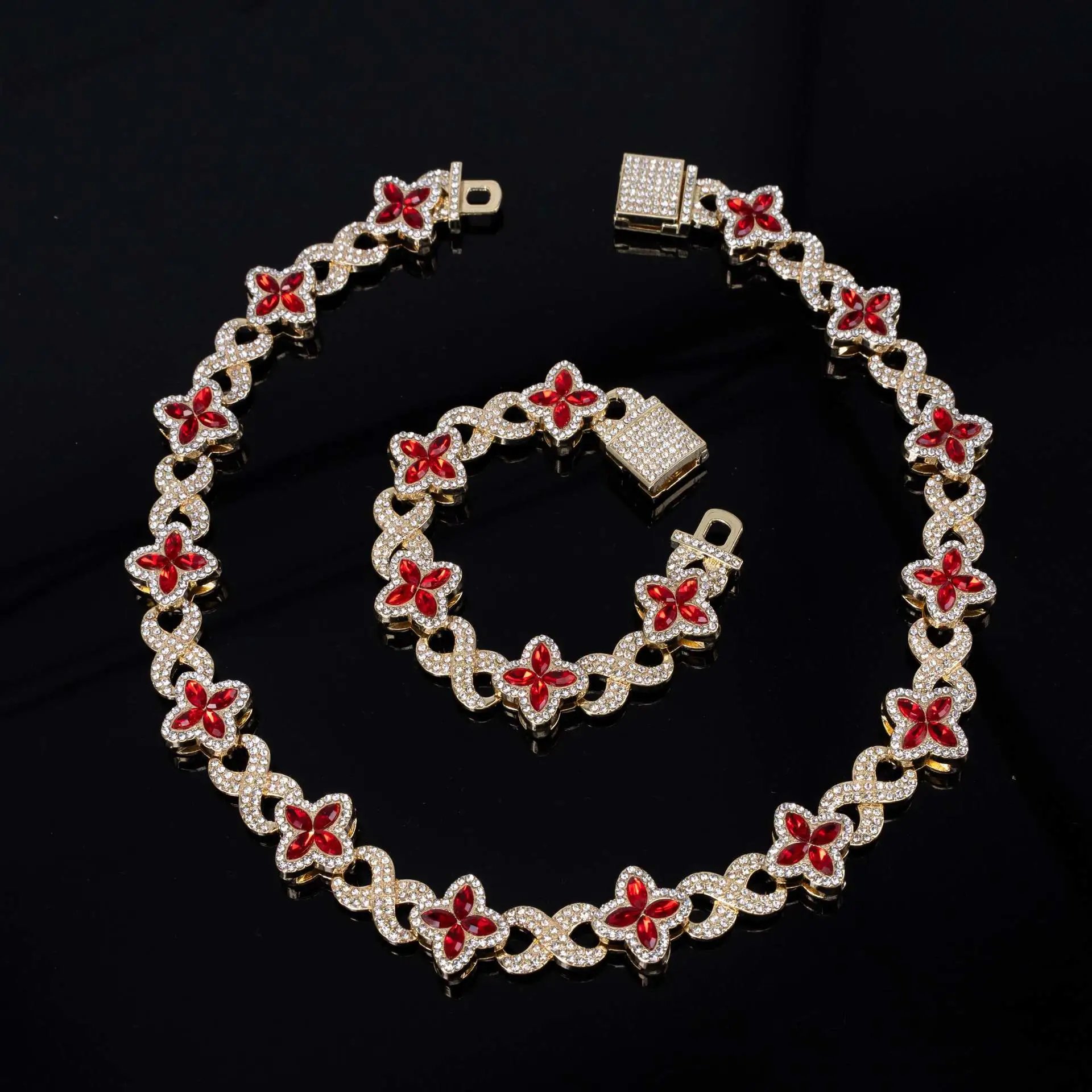 Design Floral Motif Emerald and Diamond-Style Bracelet Jewelry - 5