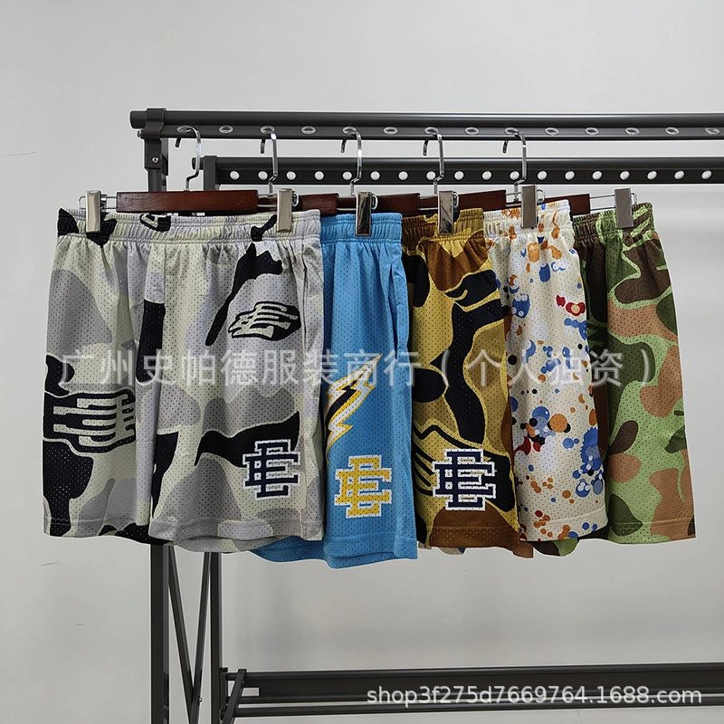 Design Cityscape Print Mesh Shorts Multicolor - 4