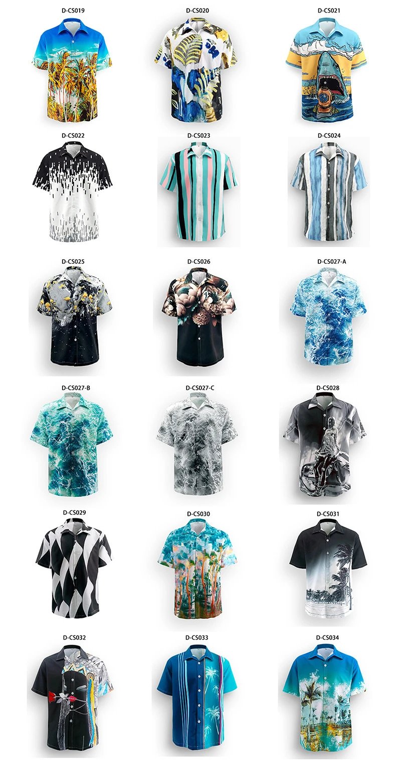 Design H&G Flame Print Short Sleeve Button-Up Shirt - 6