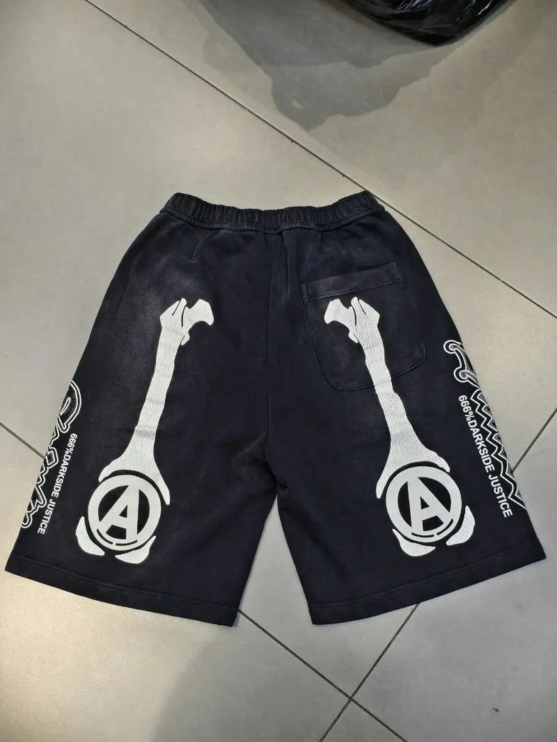Saint Tears X-Men Inspired Bone Print Sweatshorts Navy Shorts - 10