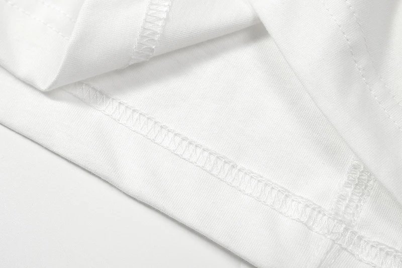 Design Oversized T-Shirt with Shoulder Snaps and Drawstring Hem White T-Shirt - 10