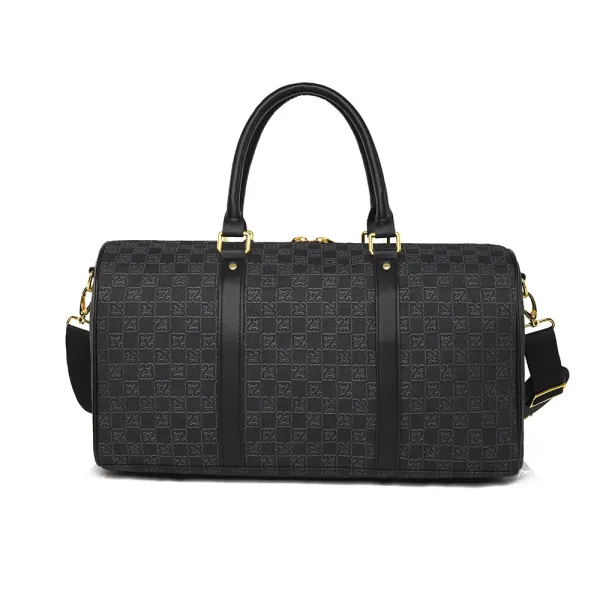 Design Duffle Bag Leopard Print Olive Brown Travel Bag - 29