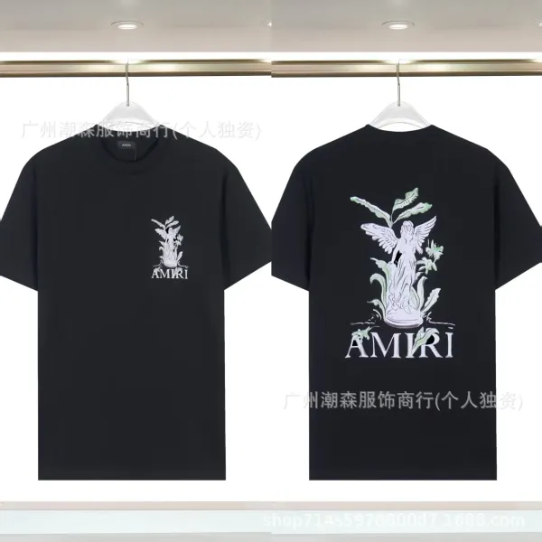 Amiri Angel Statue Graphic Black T-Shirt - 1