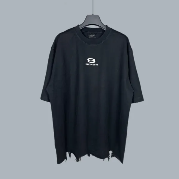 Balenciaga B4L3NCIA9A Graphic T-Shirt Black - 1