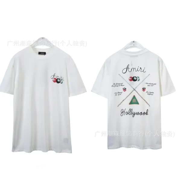 Amiri Pool Table Graphic Print White T-Shirt - 1