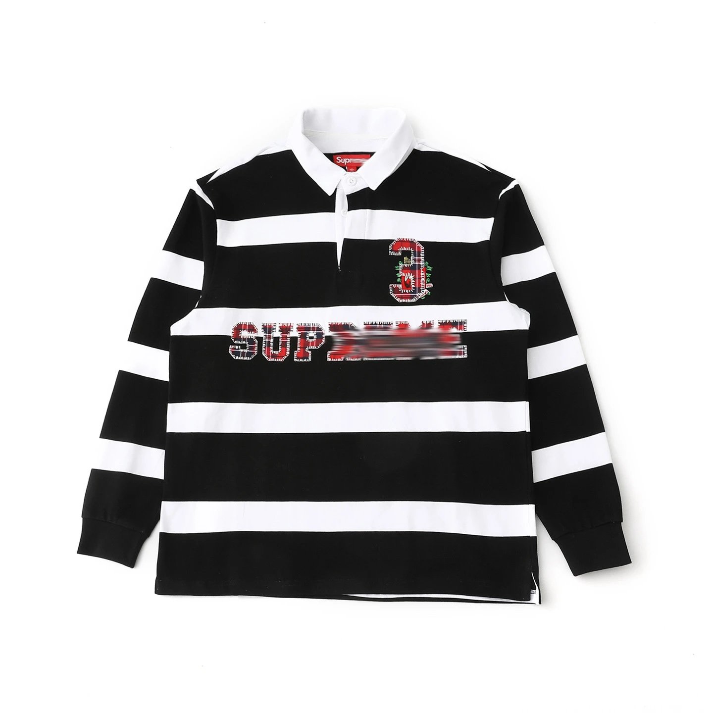 Supreme Striped Rugby Polo Pink Yellow Polo Shirt - 19