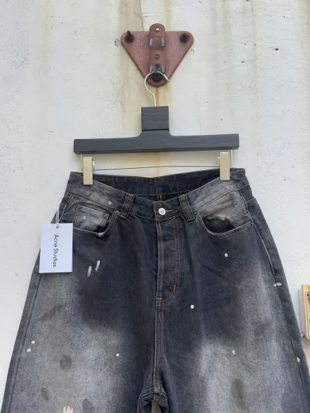 Acne Studios Distressed Black Denim Jeans - 8