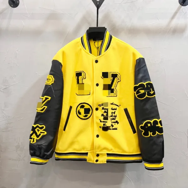 Design Varsity Jacket Green and White Embroidered Graphic Outerwear - 9