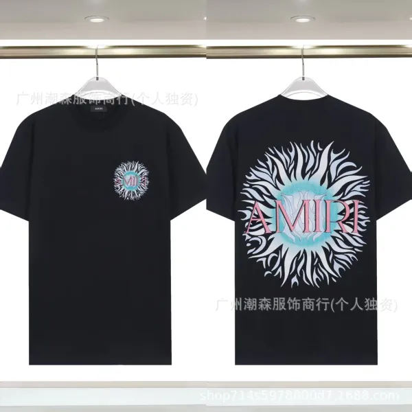 Amiri Sunburst Graphic Black T-Shirt - 1