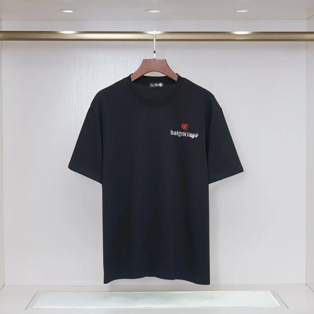 Balenciaga Distorted Logo Black T-Shirt - 9