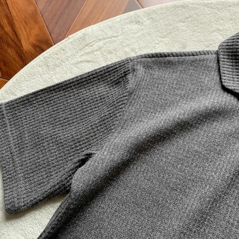 Design Textured Polo Shirt Brown Tops Polo - 16