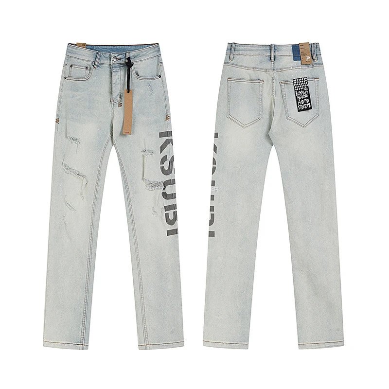 Denim Tears x Ksubi All Over Print Denim Jeans Blue - 5