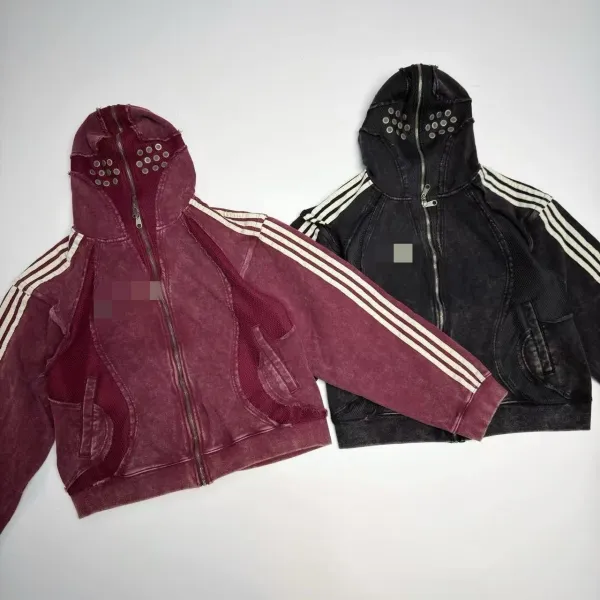 Adidas Originals Distressed Hooded Track Jacket Black Hoodie - 14