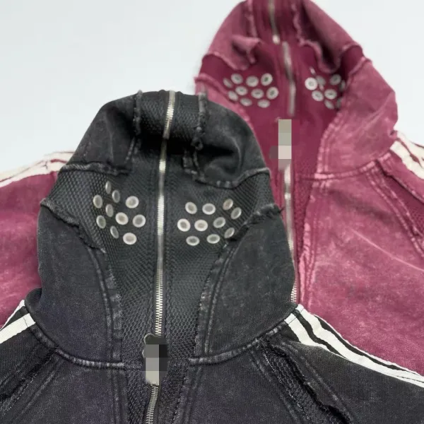 Adidas Originals Distressed Hooded Track Jacket Black Hoodie - 11