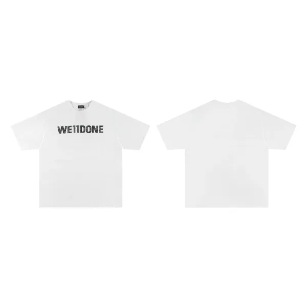 Design WE11DONE Logo Graphic T-Shirt White T-Shirts - 1
