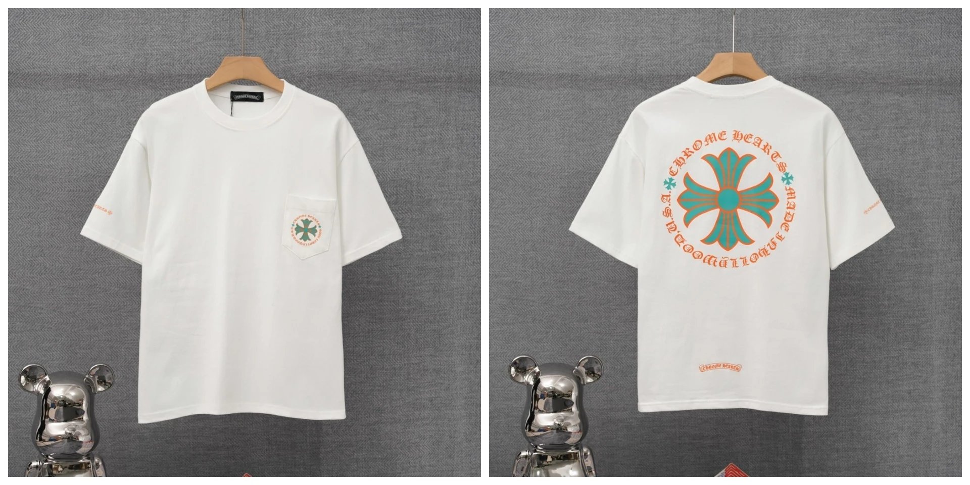 Chrome Hearts x St. Barth Black Pocket T-Shirt - 7