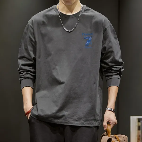 Design Yixin7 White Graphic Long-Sleeve T-Shirt T-Shirts - 13
