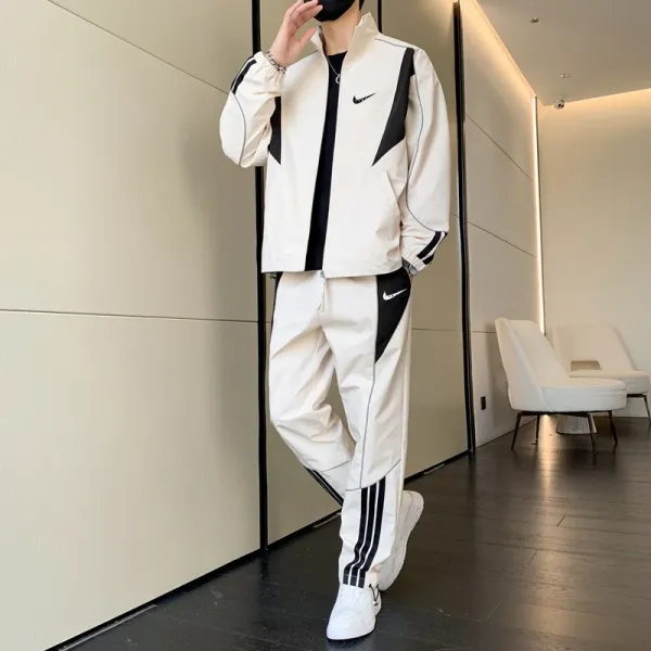 Nike Track Suit White / Black Sporty Tracksuit - 1