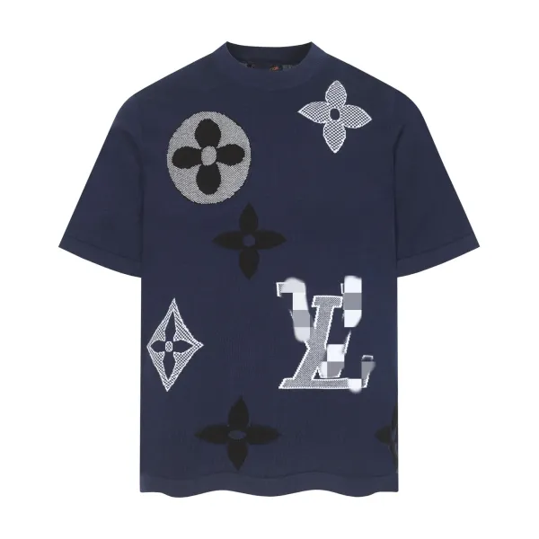Louis Vuitton Checkerboard Knit T-Shirt White - 30
