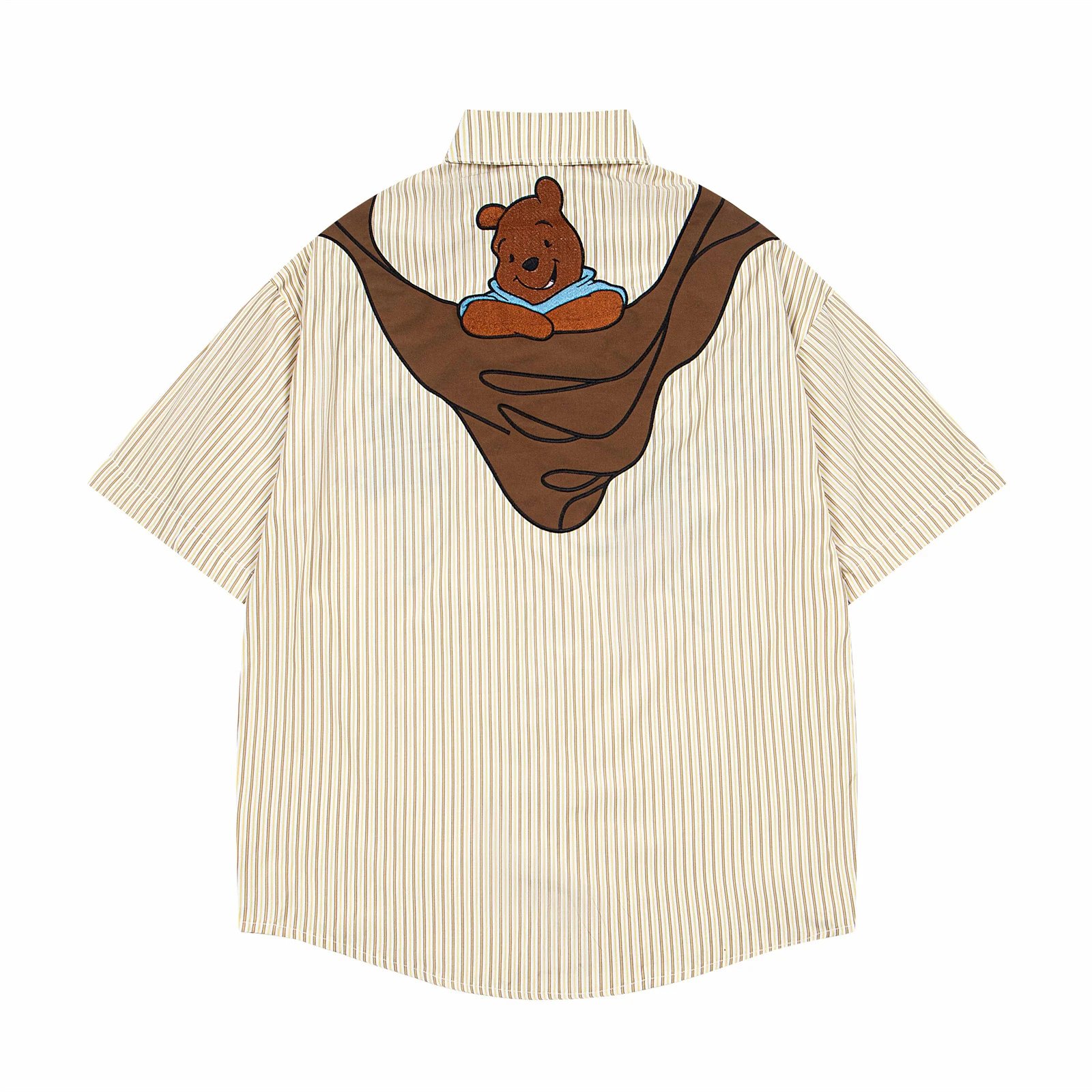 Design Unkong Retro x Disney Winnie the Pooh & Eeyore Striped Short-Sleeve Shirt - 7