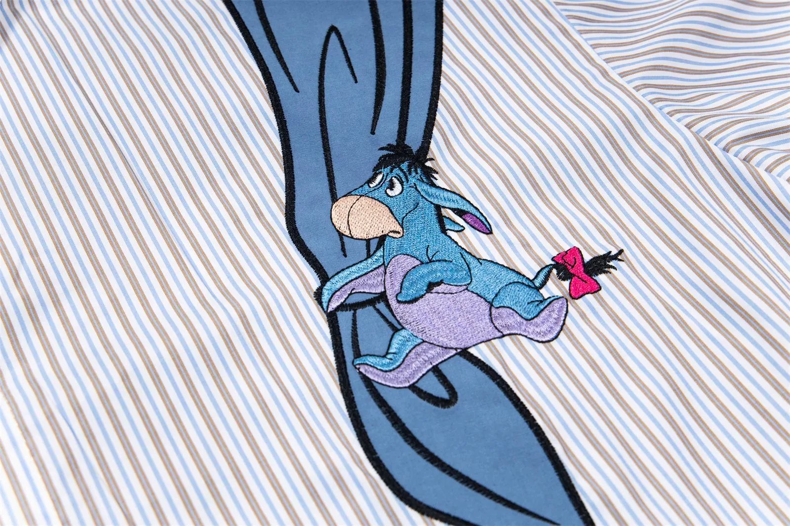 Design Unkong Retro x Disney Winnie the Pooh & Eeyore Striped Short-Sleeve Shirt - 11