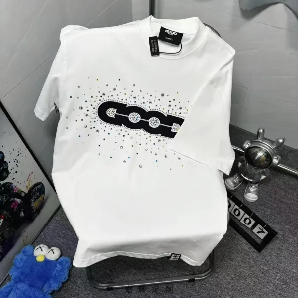 Design COOO Brand Floral Logo White T-Shirt T-Shirts - 24