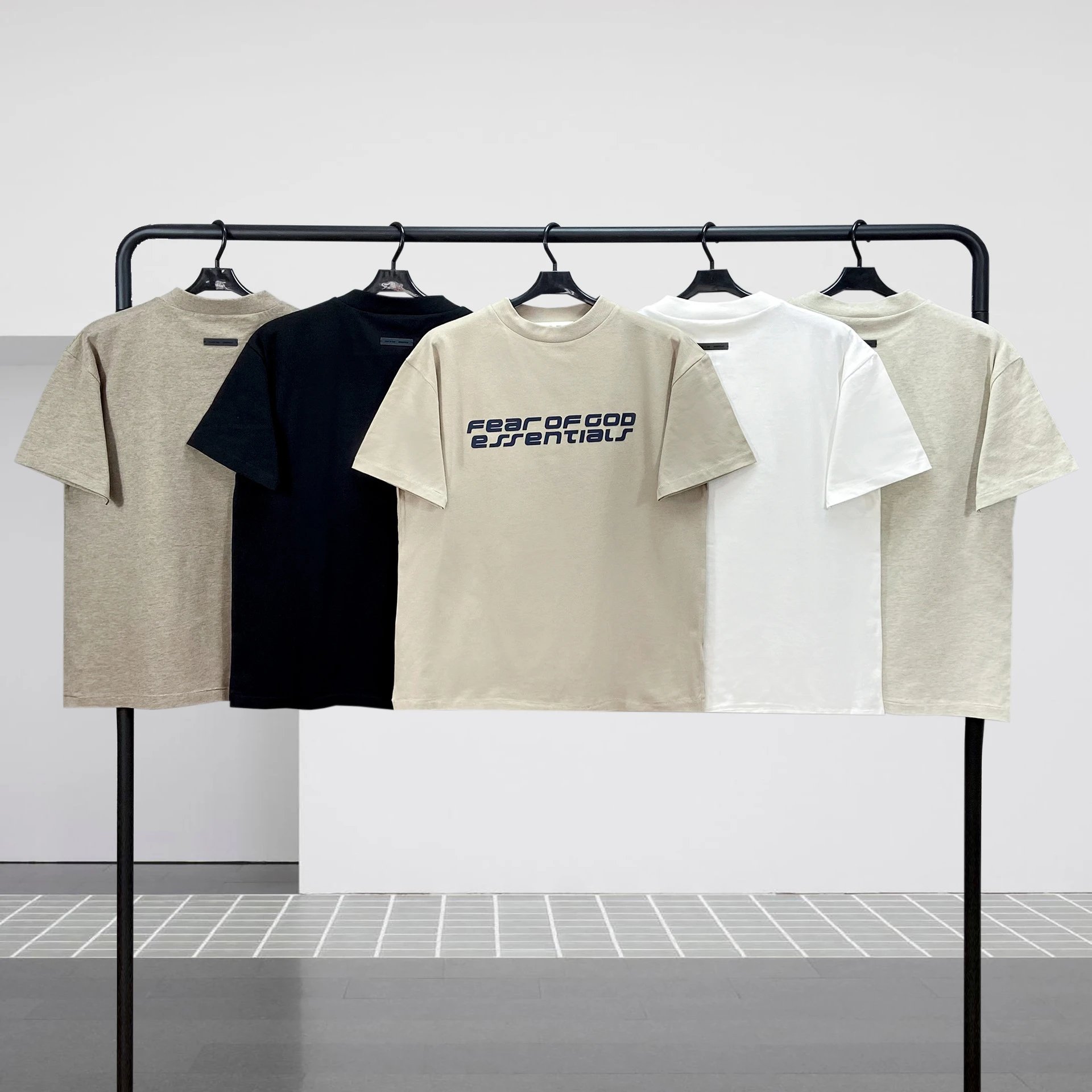Fear of God Essentials Logo Graphic T-Shirt Gray - 4