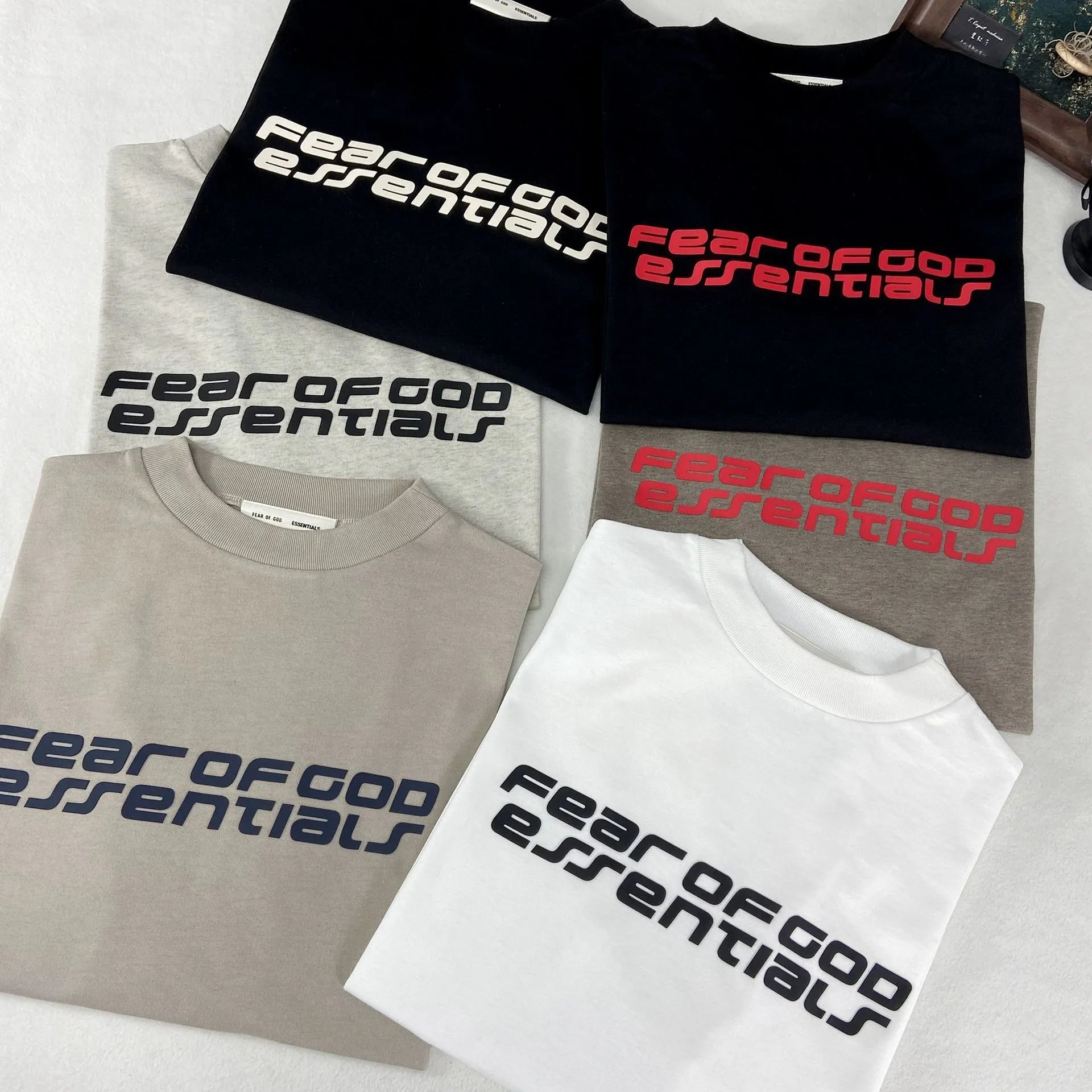 Fear of God Essentials Logo Graphic T-Shirt Gray - 12