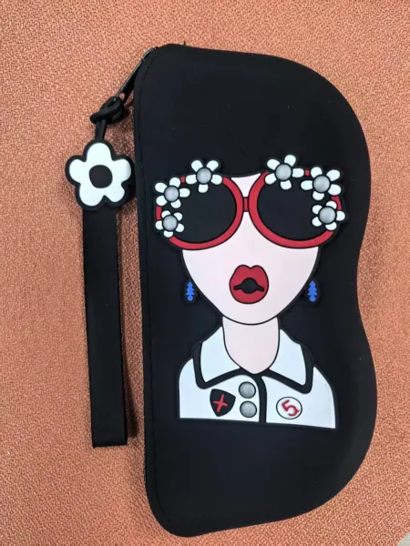 Design Cartoon Girl Floral Sunglasses Wristlet Clutch Clutches - 1