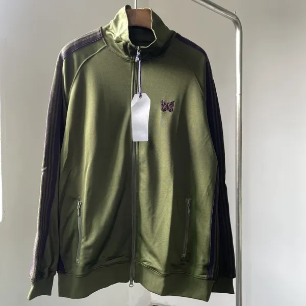 Comme des Garçons Play Butterfly Logo Track Jacket Army Green Outerwear - 1
