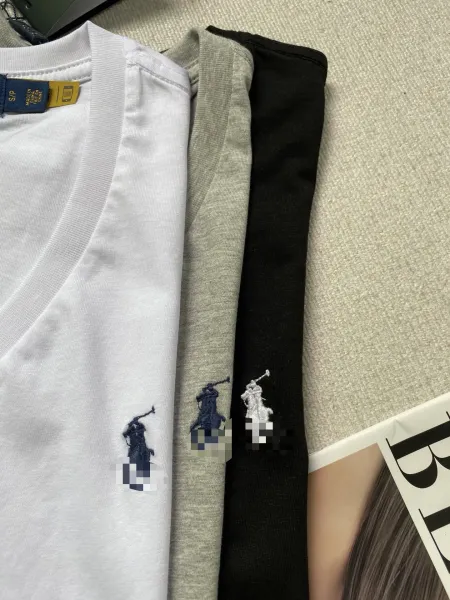 Polo Ralph Lauren V-Neck T-Shirt Gray T-Shirt - 4