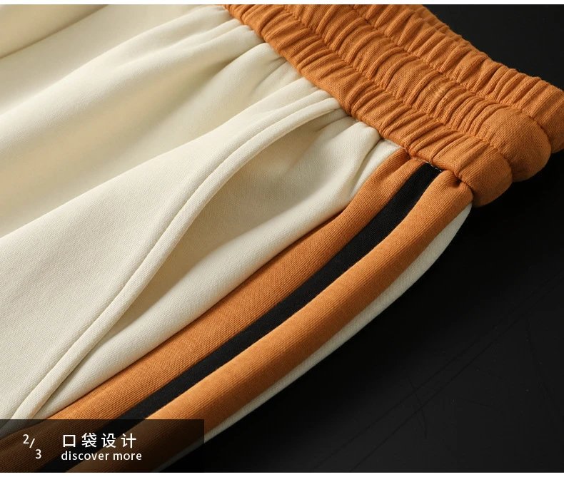 Design Sporty Stripe Set Orange Casual-Set - 16