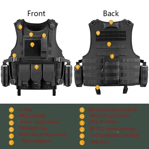 Design Tactical Molle Vest Army Green Vest - 13