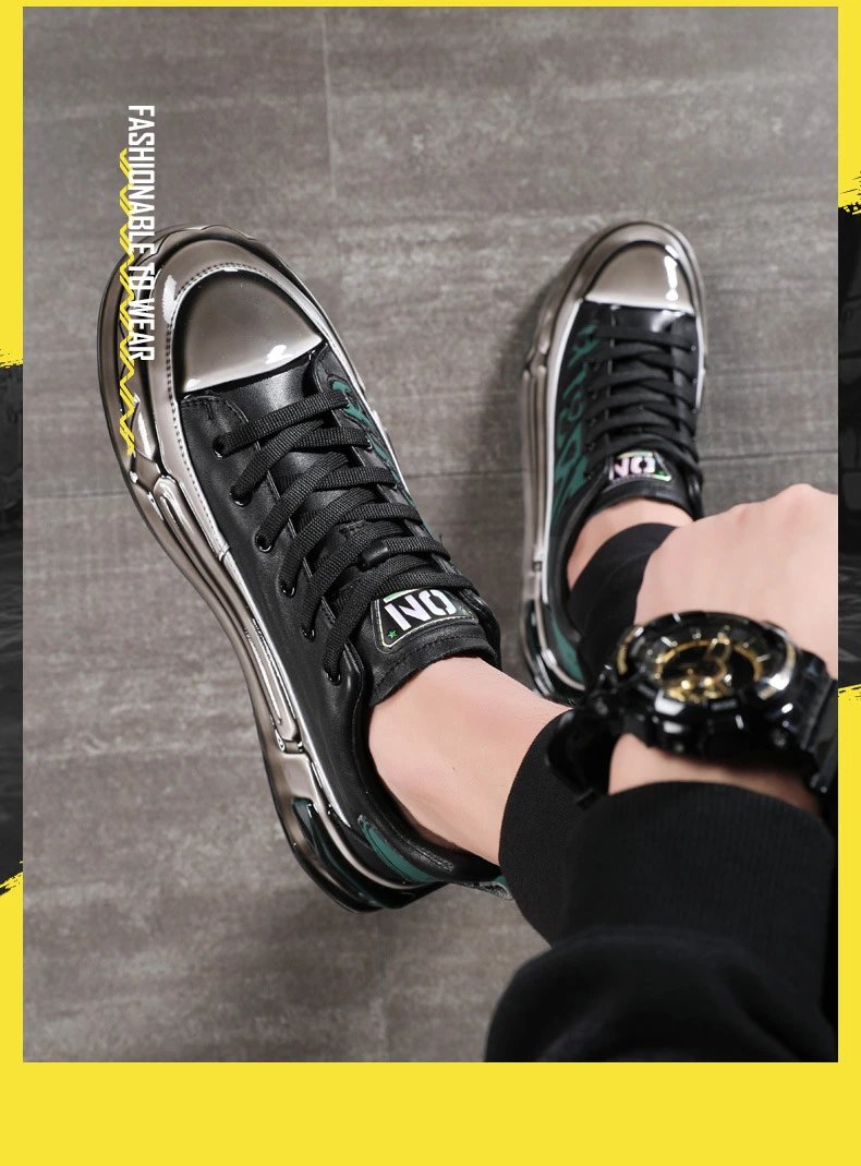Design KB9778-2 White Single Layer Sneakers Chunky Sneakers - 12