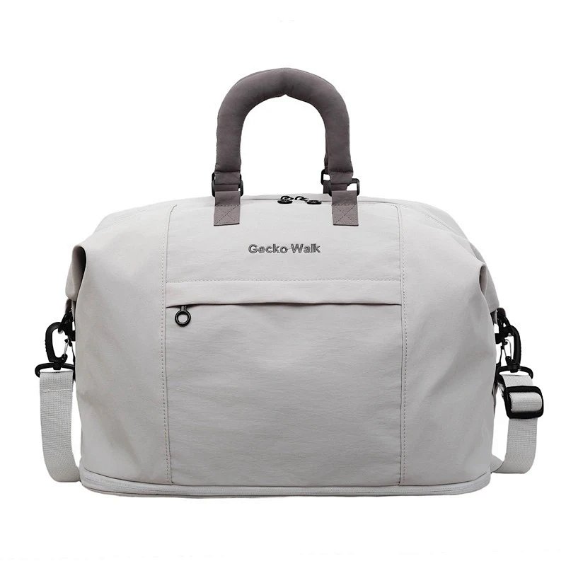 Gecko Walk Duffle Bag Rust Orange with Blue Handle Duffle