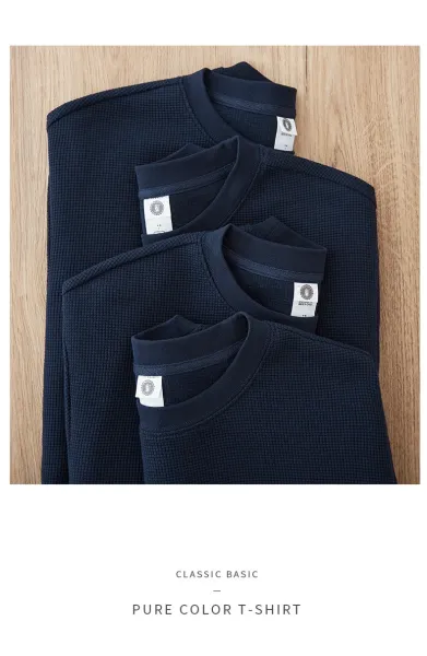 Design Ribbed Crewneck T-Shirt Gray - 10