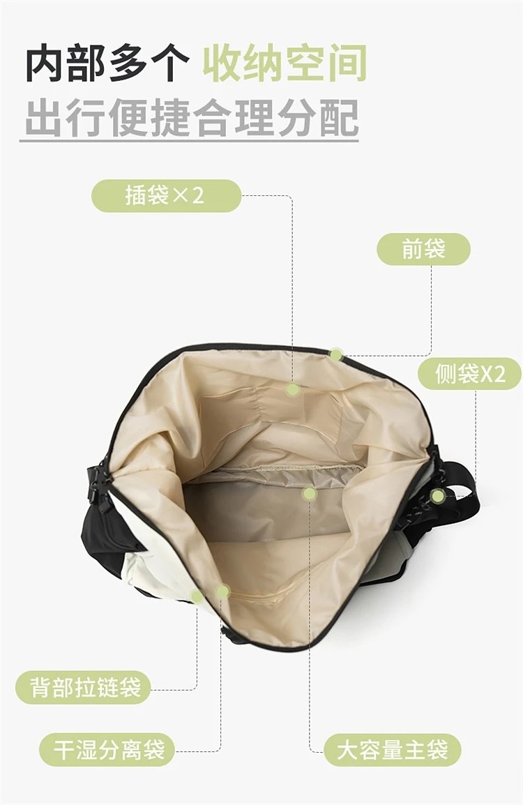 Design Duffle Bag Beige and Gray Travel Bag - 10